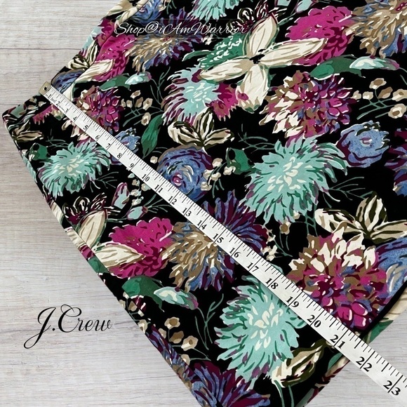 J.Crew vibrant floral stretch cotton sateen pencil skirt *shop@iamwarrior - Picture 12 of 14